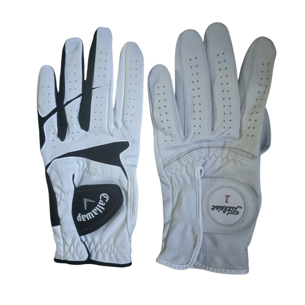 Callaway White and Black Performance Golf Gloves